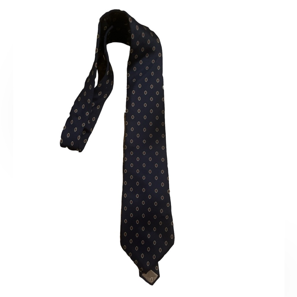 Dior Blue Patterned Silk Tie